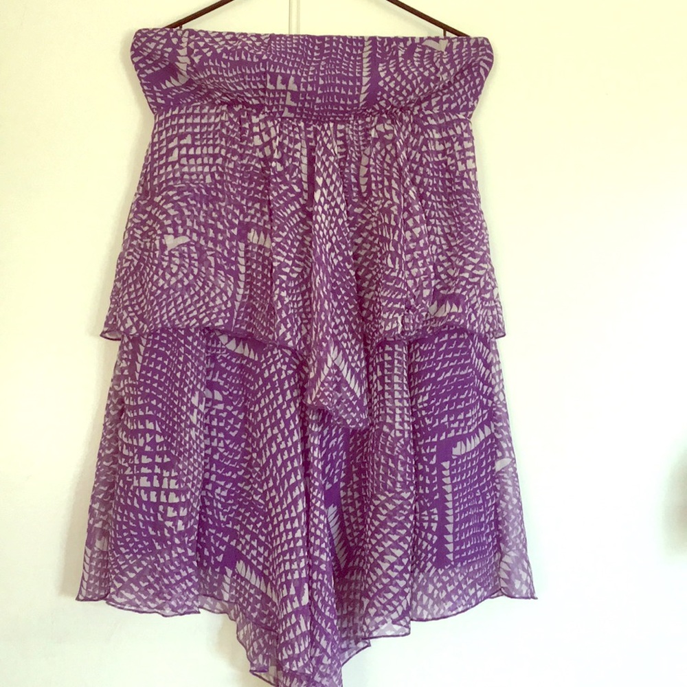 BCBG Max Azria Silk Strapless Dress Small
